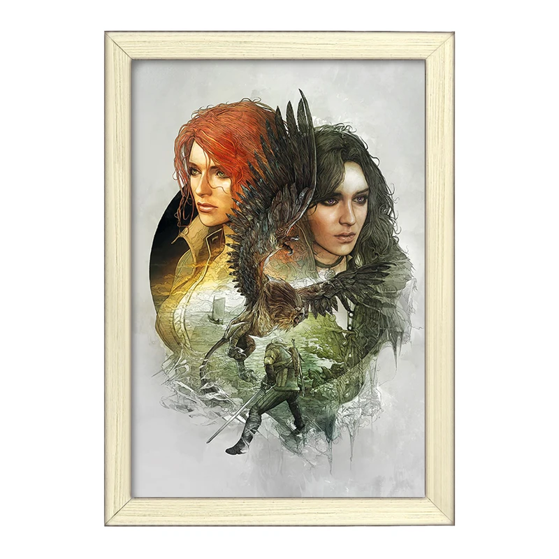 تابلو خندالو طرح تریس و ینیفر ویچر کد 30928