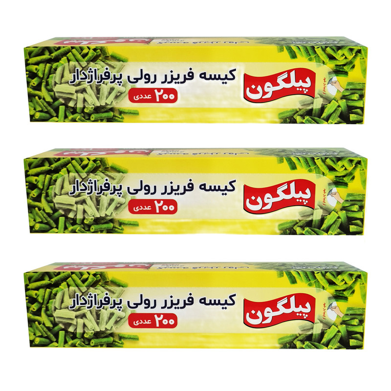 کیسه فریزر پیلگون مدل پرفراژدار مقاوم سه رول 200 عددی