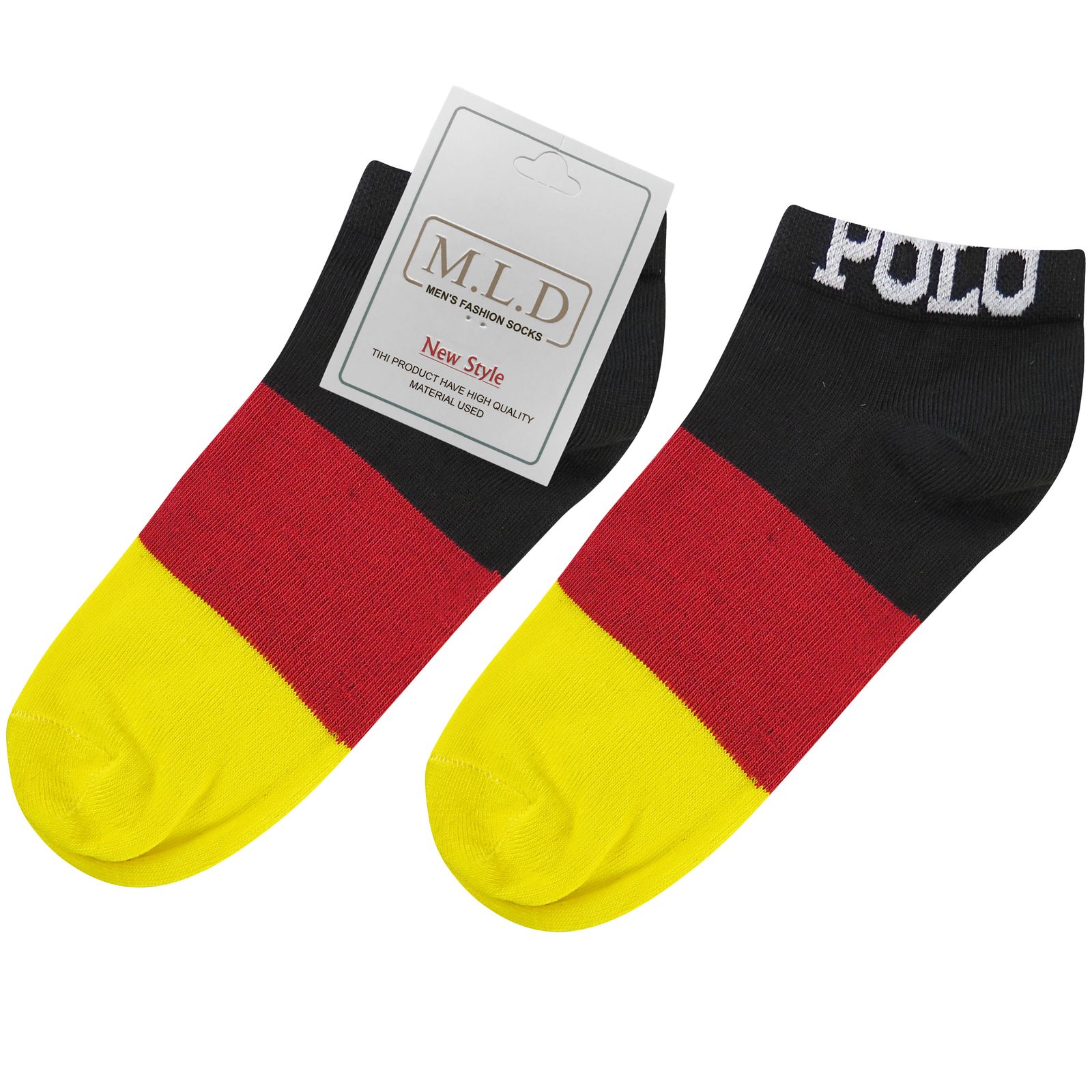 جوراب مردانه ام ال دی طرح پرچم کد MLD-109PPOL جوراب مردانه ام ال دی طرح پرچم کد MLD-109PPOL