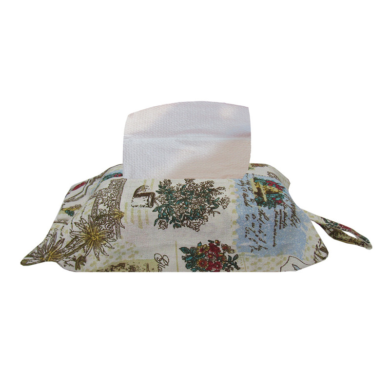 جای دستمال کاغذی هوم اند لایف مدل مارین کیسه ای طرح گل و پروانه