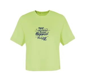 تی شرت آستین کوتاه زنانه بنیس مدل دیفرنت رنگ فسفری