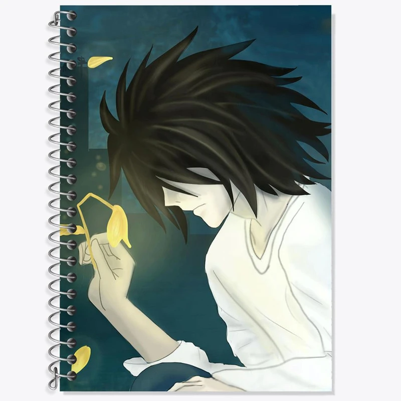 دفتر زبان 50 برگ خندالو مدل سه خط طرح ال لاولیت انیمه دفترچه مرگ Death Note کد 11322