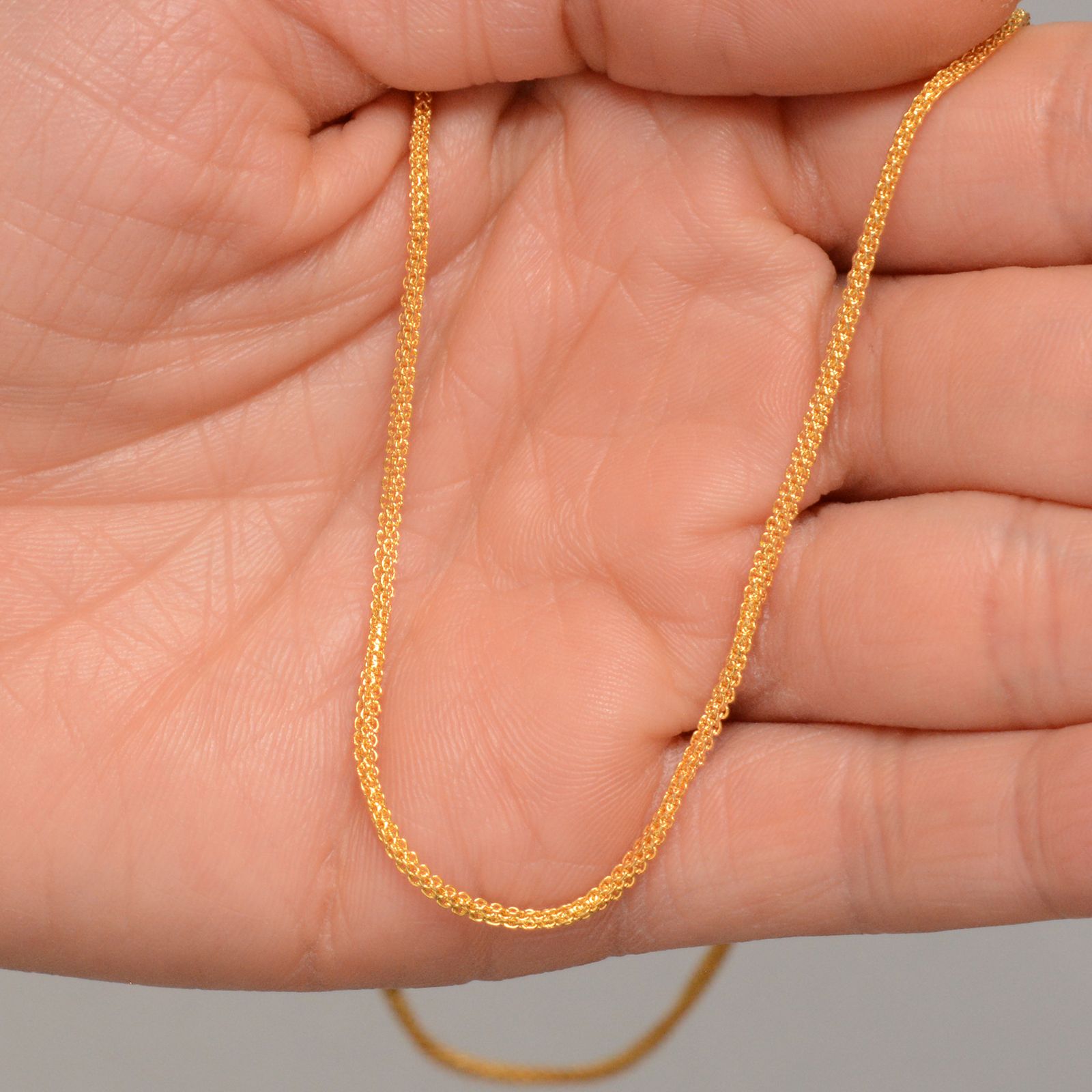 زنجیر طلا 18 عیار زنانه طلای مستجابی مدل بیزمارک چهارگوش کد M45 -  - 2