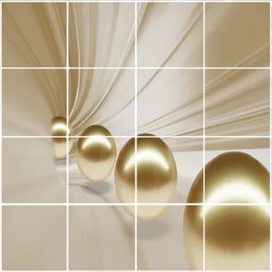 تایل سقفی  آسمان مجازی طرح توپ کد 3D2284-16 سایز 60x60 سانتی متر مجموعه 16عددی