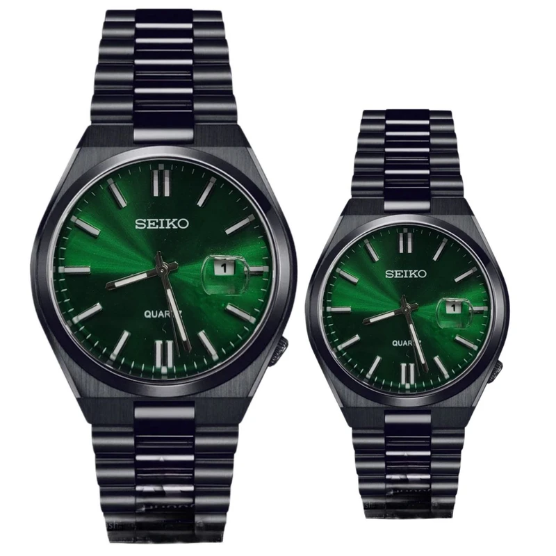 ست ساعت مچی عقربه‌ای کوارتز زنانه و مردانه مدل تک موتور اکودرایو کد 002