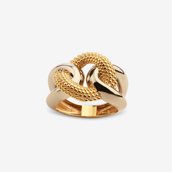 انگشتر طلا کم اجرت 18 عیار زنانه گلدم مدل R344010 سایز 56