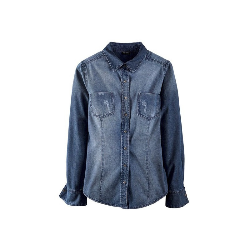 شومیز آستین بلند زنانه اسمارا مدل جین سنگشور کد 2- 281029