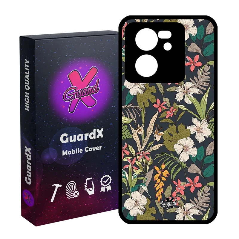 کاور گارد ایکس طرح گل مدل Glass10222 مناسب برای گوشی موبایل شیائومی 13T/13T Pro/Redmi K60 Ultra
