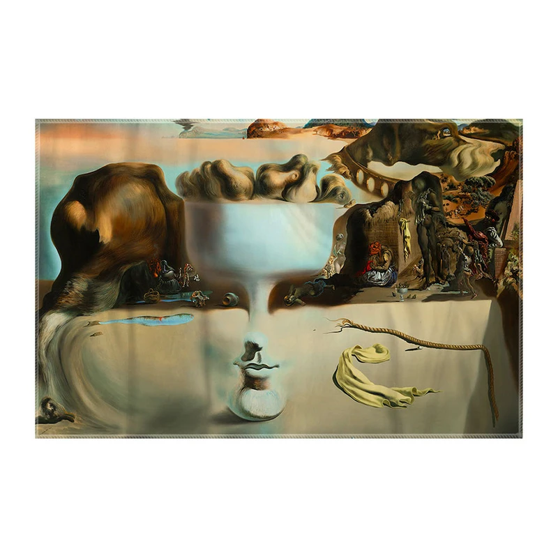 کاغذ کادو ترمه طراحان ایده مدل ظاهر شدن صورت و ظرف میوه در ساحل از دالی کد art0707 