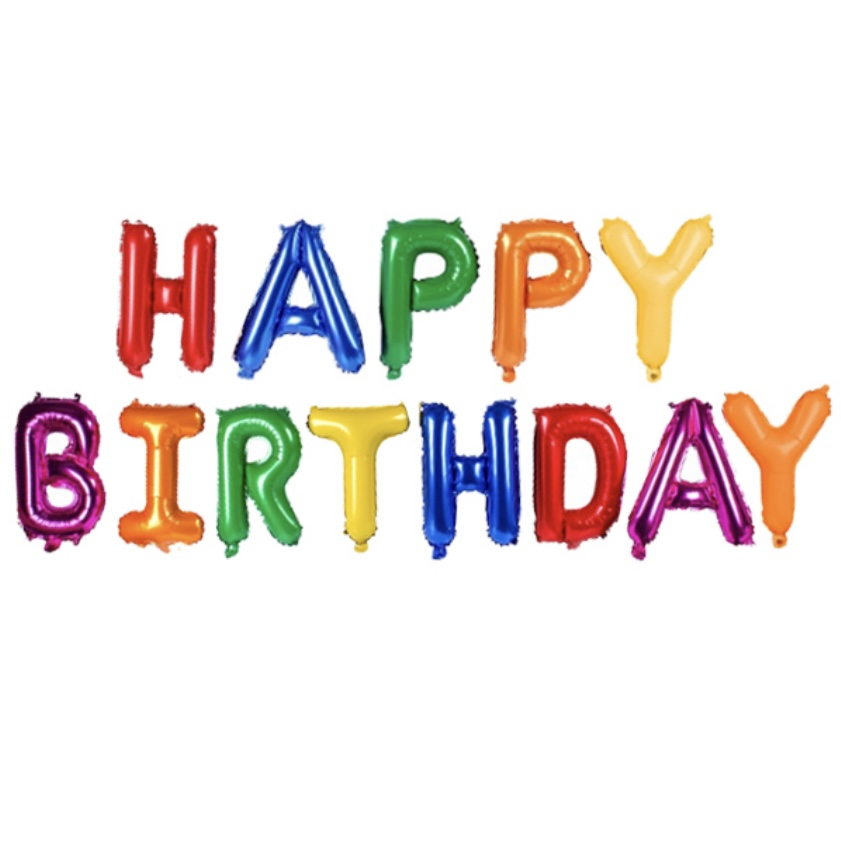 بادکنک فویلی مدل Happy Birthday کد 005 مجموعه 13 عددی
