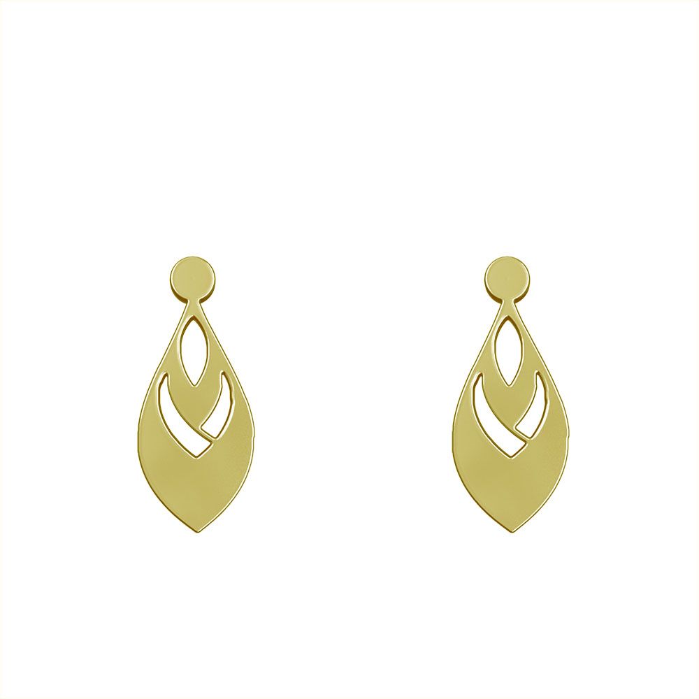 گوشواره طلا 18 عیار زنانه مدوپد مدل اشک کد GA1-10500 -  - 2