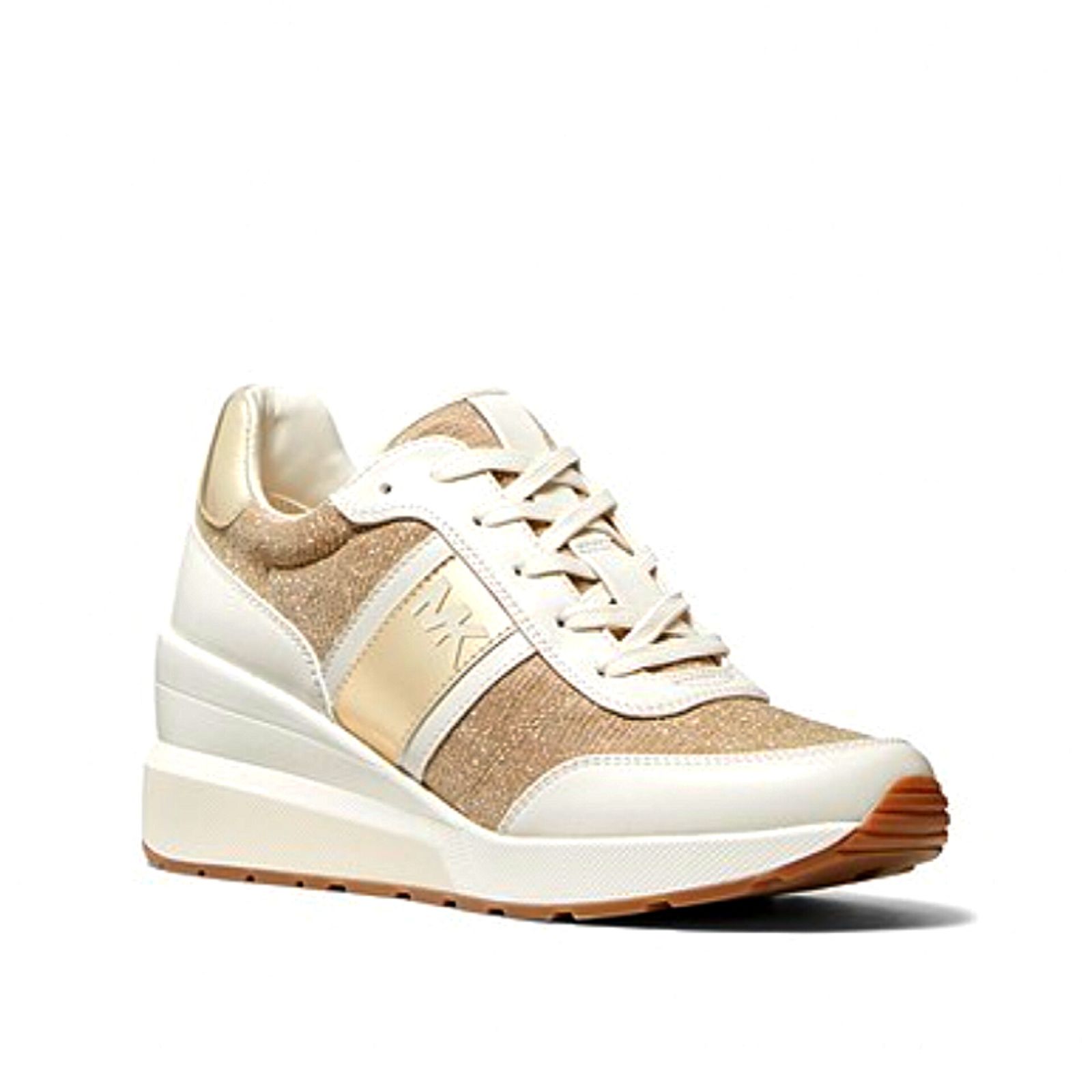 کفش روزمره زنانه مایکل کورس مدل Sneaker Mabel aus Kunstleder in Metallic- Optik und glitzerndem Mesh im Kettendesign -  - 3