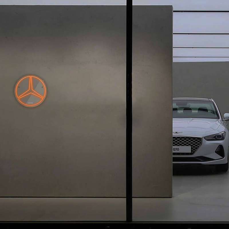 چراغ دیواری نئون دیزاین طرح Benz_ORG