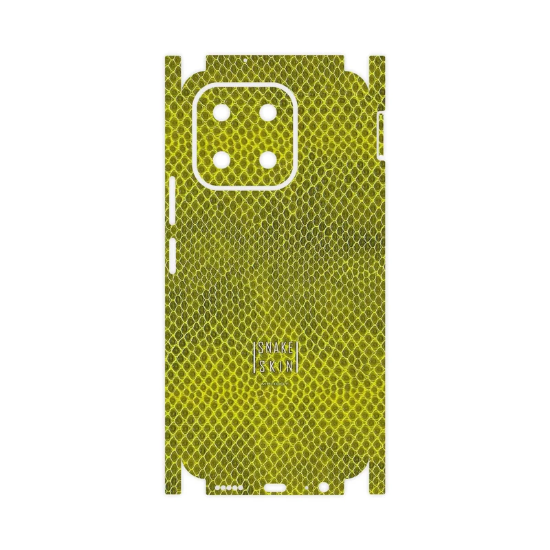 برچسب پوششی ماهوت مدل Yellow Snake Skin-FullSkin مناسب برای گوشی موبایل آنر X6b