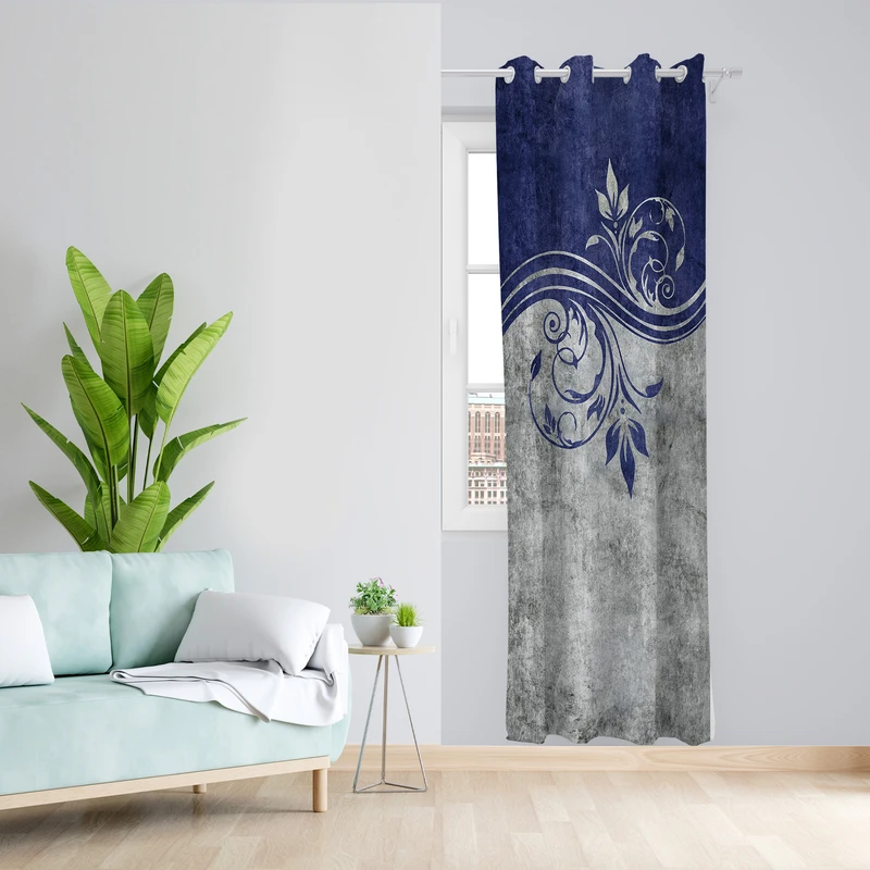 پرده طرح مدرن مدل مخمل پانچی کد L 1086R Z سایز 140x200 سانتی متر
