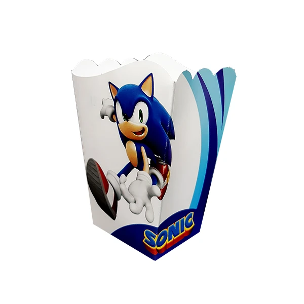 ظرف پاپ کورن یکبار مصرف مدل سونیک کد P1 مجموعه 10 عددی