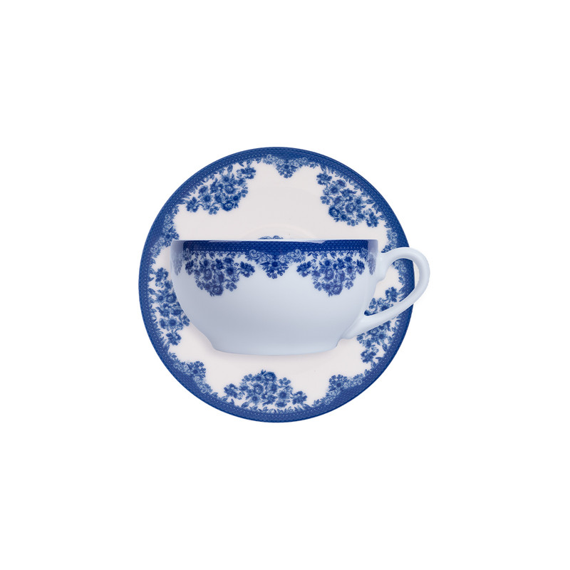 ست فنجان و نعلبکی 12 پارچه 6 نفره چینی زرین ایران مدل کاپوچینو ایتالیا اف 10 فلورانس درجه عالی