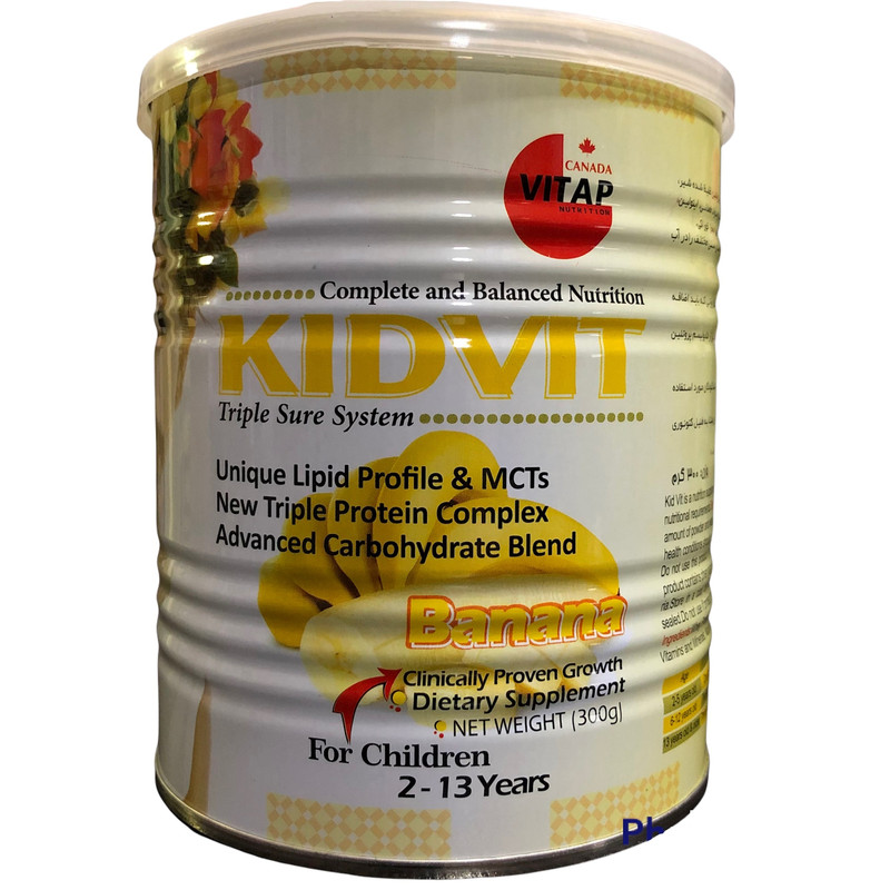 پودر افزایش قد و وزن کودکان بالای 2 سال کیدویت ویتاپی - 300 گرم