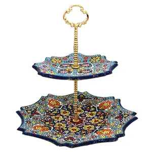 شیرینی خوری میناکاری مدل دوطبقه