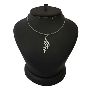گردنبند نقره زنانه ترمه ۱ طرح المیرا کد mas 00467