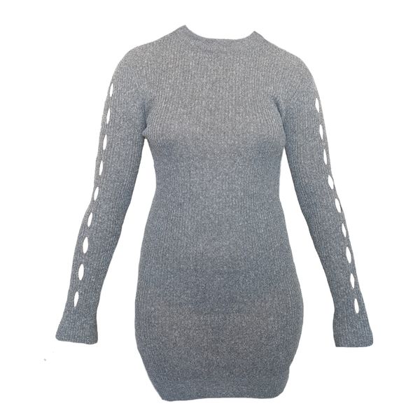 تونیک بافت زنانه مدل 151 رنگ طوسی