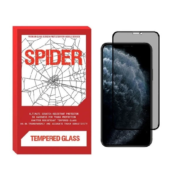 محافظ صفحه نمایش حریم شخصی اسپایدر مدل FL مناسب برای گوشی موبایل اپل iPhone 15 Promax