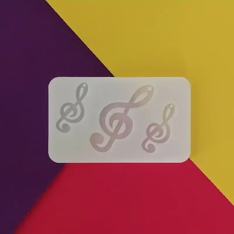 قالب رزین مدل ست گوشواره و گردنبند طرح نت موسیقی