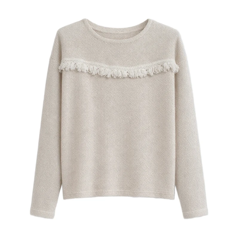 پلیور یقه گرد دخترانه کیابی مدل 7415