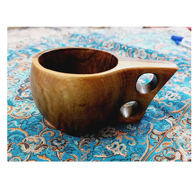 لیوان چوبی مدل کوکسا چوب گردو کد AS1421