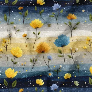 پارچه ملحفه عرض 1.5 متر پارچه باما طرح پنج بعدی نیکا کد 5014980 رنگ آبی