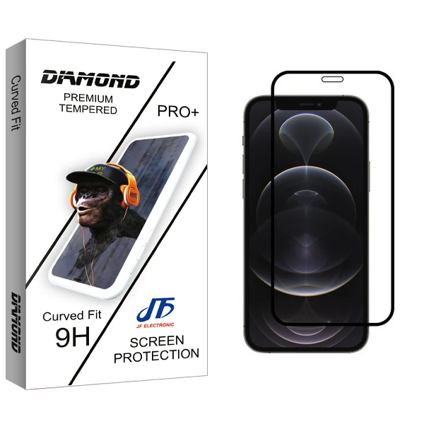 محافظ صفحه نمایش جی اف مدل Diamond glass مناسب برای گوشی موبایل اپل iPhone 12 Pro