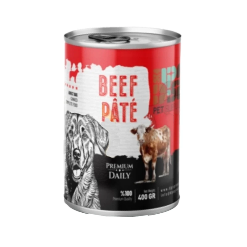 کنسرو غذای سگ دی پی اس مدل پته طعم گاو وزن ۸۰۰ گرم