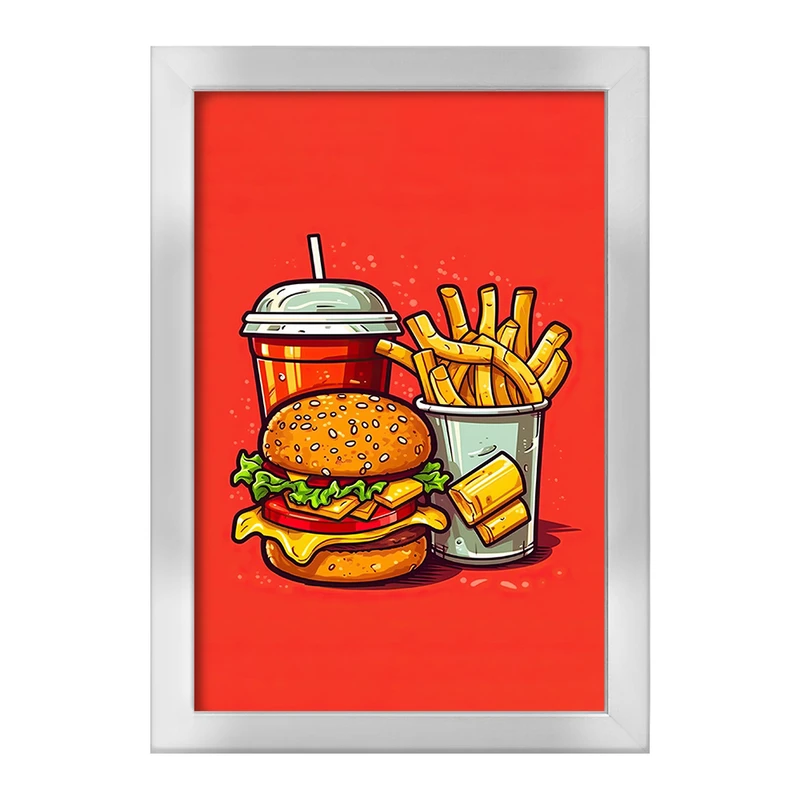 تابلو خندالو طرح فست فود (Fast Food) کد 36556