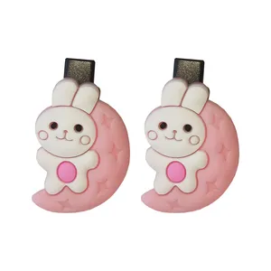 گیره مو دخترانه مدل ماه و خرگوش بسته 2 عددی