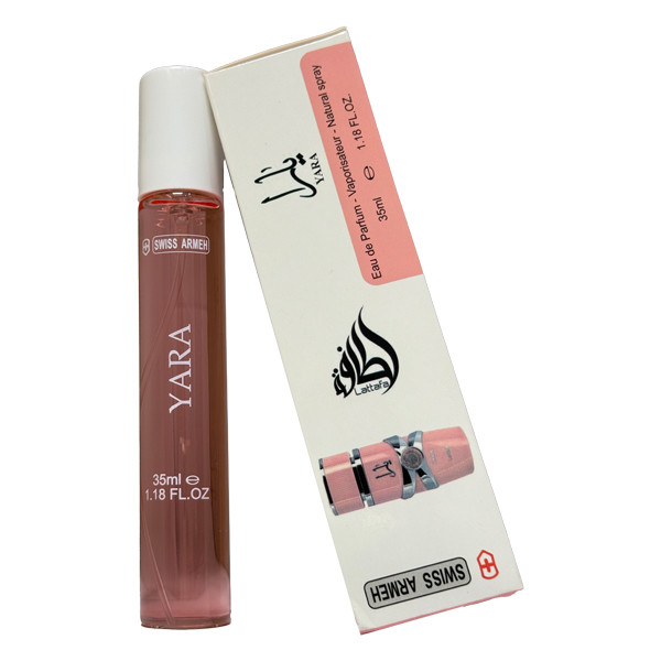 عطر جیبی زنانه سوئیس آرمه مدل YARA با رایحه معتدل و شیرین حجم 35 میلی لیتر