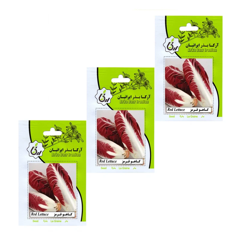 بذر کاهو قرمز آرکا بذر ایرانیان مدل A14 مجموعه 3 عددی 