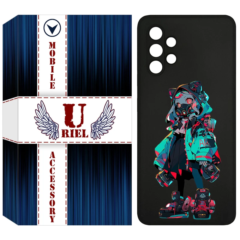 کاور یوریل مدل KSH کد 58 طرح دخترگربه ای مناسب برای گوشی موبایل سامسونگ Galaxy A32 4G