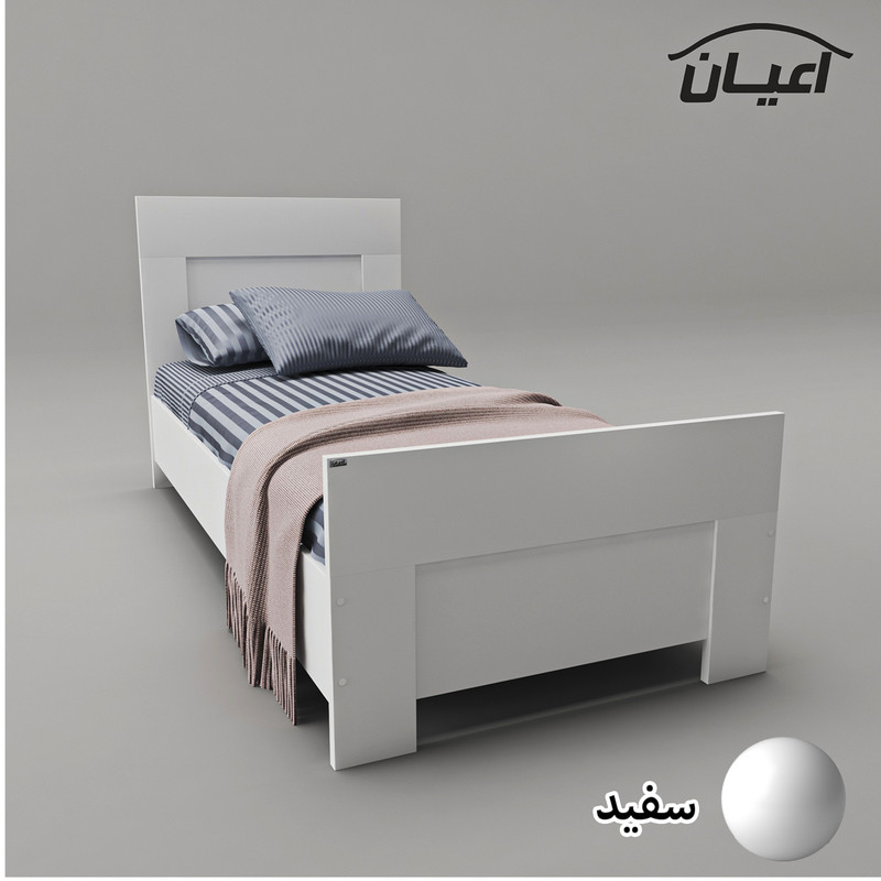 تخت خواب یکنفره اعیان مدل FH654 سایز 80x180 سانتی متر