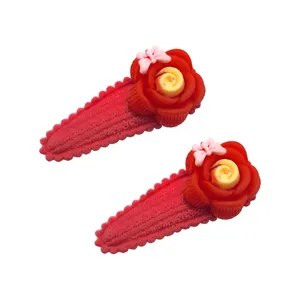 گیره مو دخترانه مدل گل رز کد SNG279 بسته 2 عددی