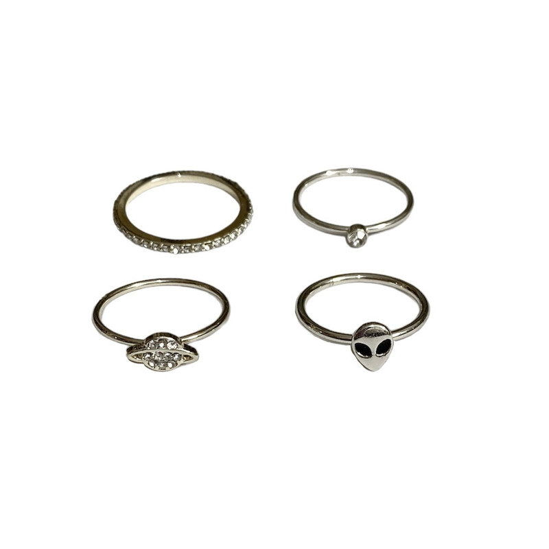 انگشتر زنانه مدل زحل مجموعه 4 عددی انگشتر زنانه مدل زحل مجموعه 4 عددی