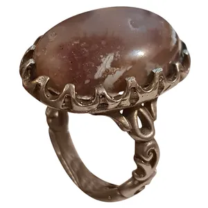 انگشتر نقره مردانه مدل عقیق حجرالمراد AH2415