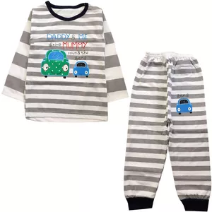 ست تی شرت و شلوار نوزادی مدل ماشین کد 3835