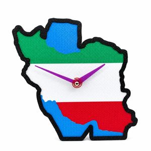 ساعت رومیزی عقربهای مدل نقشه و پرچم ایران