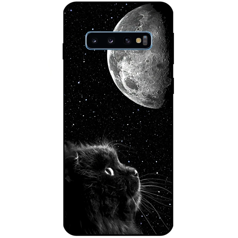 کاور مگافون طرح گربه مدل 1882 مناسب برای گوشی موبایل سامسونگ Galaxy S10 Plus  