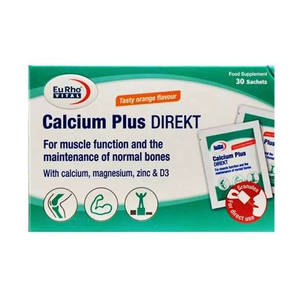 ساشه کلسیم پلاس دایرکت یوروویتال بسته 30 عددی