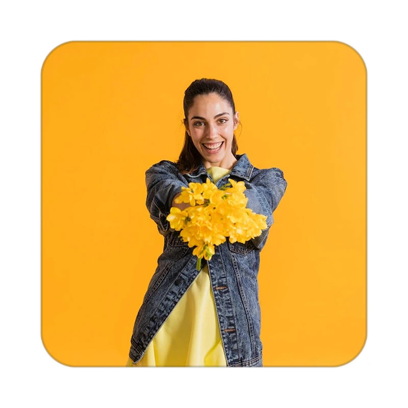 زیر لیوانی کاکتی طرح گل مدل mp17915