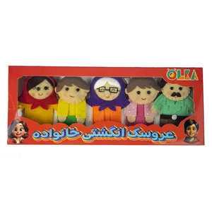 عروسک مدل انگشتی طرح اعضای خانواده ارتفاع 30 سانتی متر مجموعه 5 عددی 