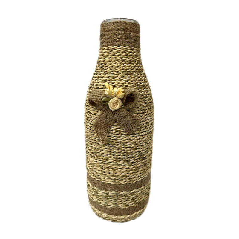 گلدان دکوری مدل حصیری کنفی