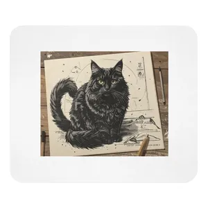 ماوس پد مدل گربه سیله کرلی سایز 19x24 سانتی متر