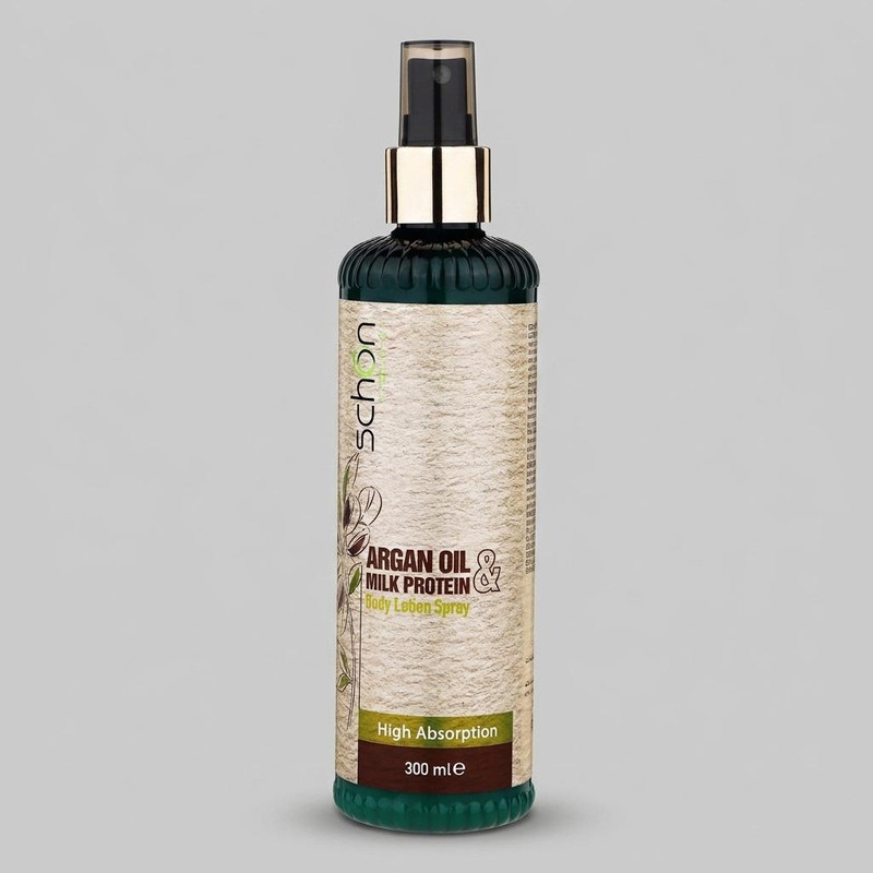 لوسیون بدن شون مدل Argan Oil And Milk Protein حجم 300 میلی‌لیتر با عصاره آرگان و پروتئین شیر، مرطوب‌کننده قوی پوست، جذب بالا، ساخت ایران، دارای مجوز سازمان غذا و دارو